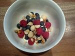 Breakfast: Greek yoghurt, mixed berries and nuts